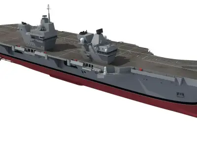HMS Queen Elizabeth Aircraft Carrier 3D model