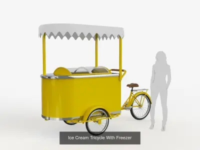 Ice Cream Tricycles 3D Model Collection