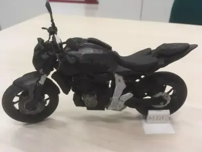 Yamaha MT 07 with Rider 3D print model