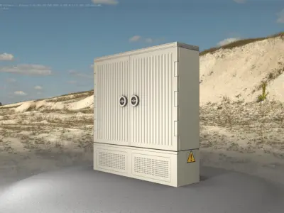 Electrical Distribution Cabinet 115 Low-poly 3D model
