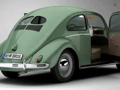 Volkswagen Beetle 1951 Deluxe 3D model