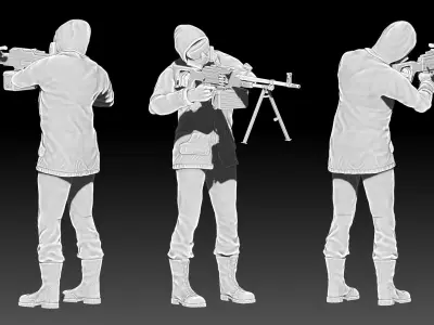 Stalker soldiers 3D print model