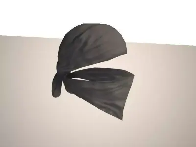 Bandana terrorist character mercenary Low-poly 3D model