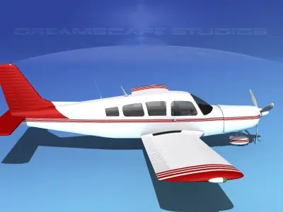 Piper Cherokee Six 300 V06 3D model