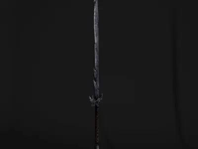 Hook Sword Low-poly 3D model