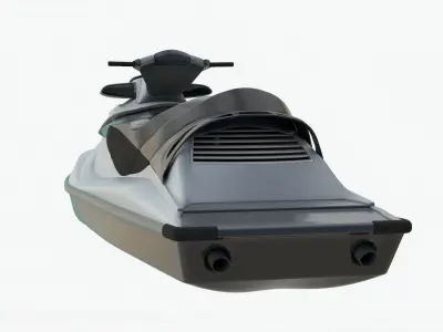 4K Universal Motorboat Low-poly 3D model