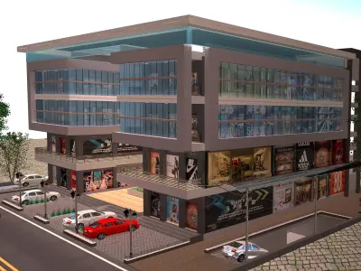 Commercial Building Elevation Model 3D model