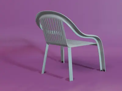 plastic chair Low-poly 3D model purchase