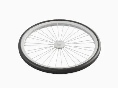 Bicycle Tire 02 Low-poly 3D model