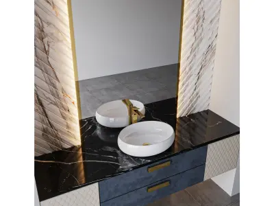Bathroom furniture 01 Free 3D model