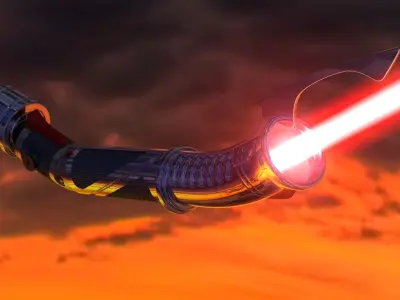 Count Dooku lightsaber 3D model