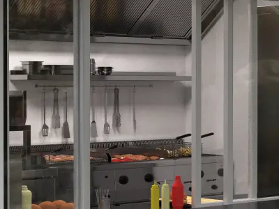 Food Truck Opel Movano 3D model