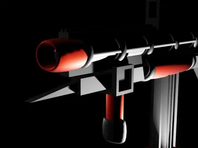 SMG GUN Low-poly 3D model