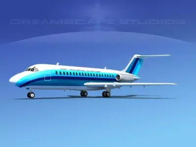 Douglas DC-9-15 Air Pacific Charter 3D model