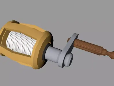 Fishing Reel Low-poly 3D model