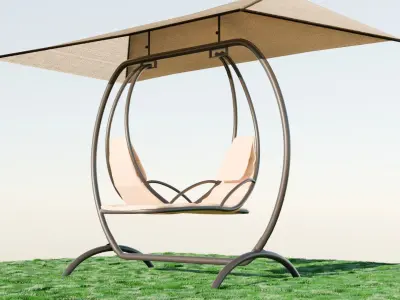 Chair  Table Garden Furniture Interer  3D model
