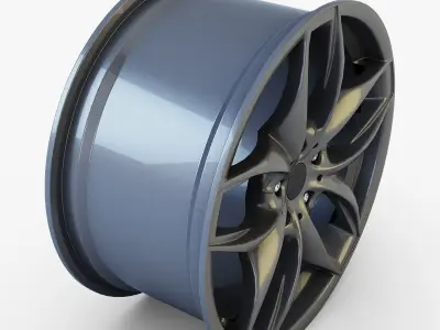 Style 215 wheel ferric gray Mid Poly Low-poly 3D model