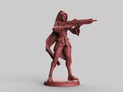 Pulse Shogun Tactical Ronin Pin Up 3D Figure STL 3D print model
