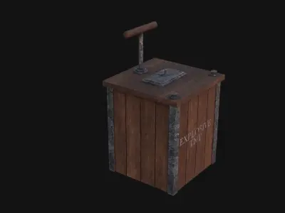 Dynamite Detonator Low-poly 3D model