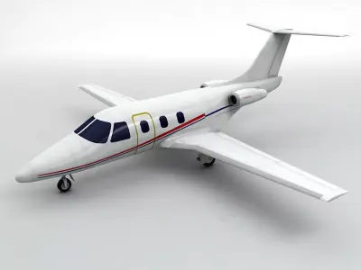 Eclipse 500 Aircraft Low-poly 3D model