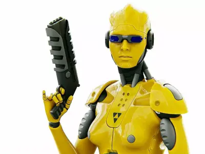 ANDROID OMEGA-C  RIGGED 3D model