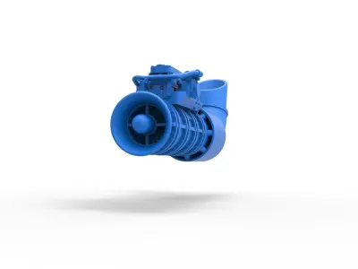 Jet engine 5 Scale 1 to 25 3D print model