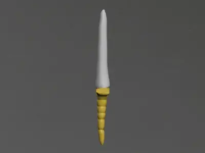 Gold Blade Low-poly 3D model