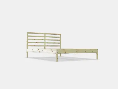 TARVA Bed frame 7 Low-poly 3D model