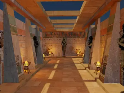 Ancient Egypt Corridor 3D model