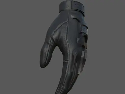 Gloves Sci-fi military fantasy combat soldier armor develop  Low-poly 3D model