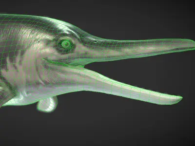 Temnodontosaurus Low-poly 3D model