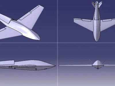 Unmanned Combat Aerial Vehicle- UCAV 3D model
