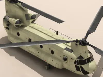 CH-47 US Army desert 3D model