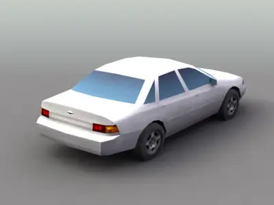 Generic Secan Car Low-poly 3D model