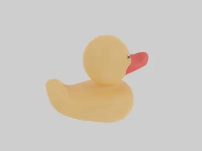 Rubber Duck Low-poly 3D model