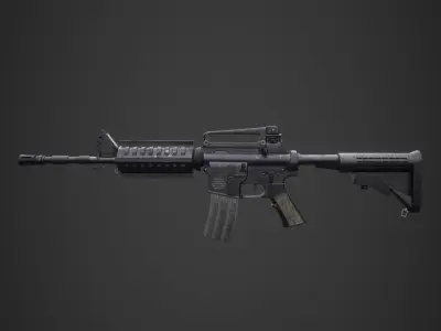 M4A1 Cabine Gun Low-poly 3D model