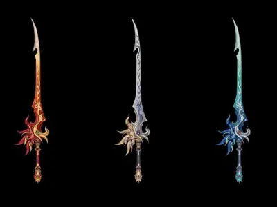 Phoenix Katana Low-poly 3D model