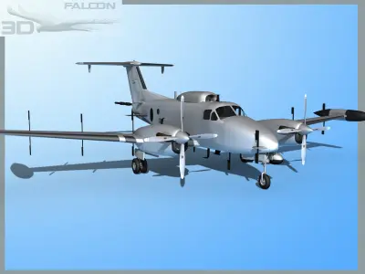 RC-12P Guardrail US Army 3D model