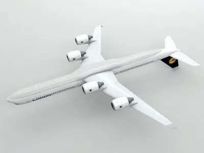 Airbus A340-600 - Lufthansa Low-poly 3D model