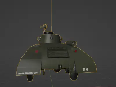 M8 Grayhound US Army World War 2 Armored Recon Vehicle 3D model