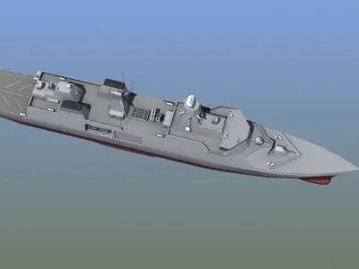 HMS Active Type 31 Frigate LD1 Low-poly 3D model