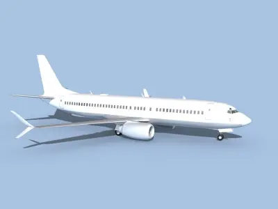 Boeing 737-800 Max Unmarked 2 3D model