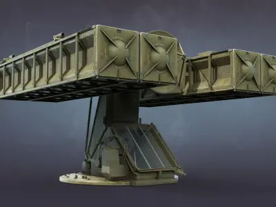 Strela-10 9K35 Missile System Low-poly 3D model