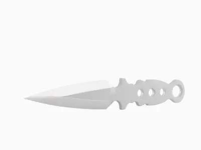 Throwing Knife 02 Low-poly 3D model
