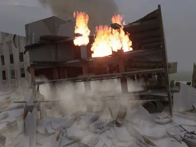 War invasion diorama 3D model