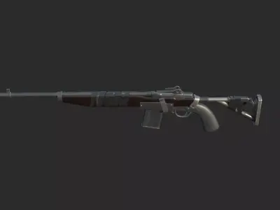 Future Sci-Fi Apocalypse-Style Modular Rifle 3D model