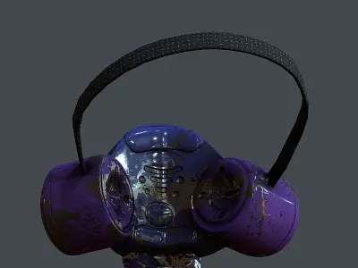 Gas mask helmet 3d model scifi Low-poly 3D model Low-poly Low-poly 3D model