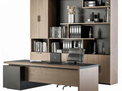 Office Furniture - Manager Set 3D model