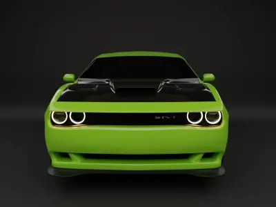Dodge challenger hellcat 3D model Free 3D model