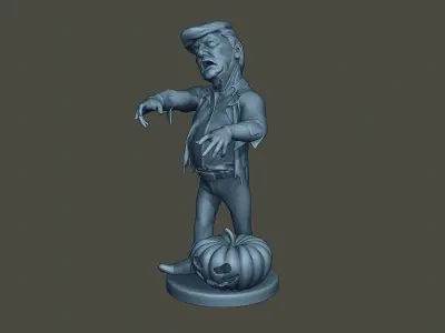 Donald Trump Zombie Halloween 3D print model
